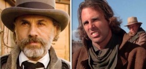 A sinistra, il Premio Oscar Christoph Waltz in "Django Unchained"; a destra, Bruce Dern in "I Cowboys"