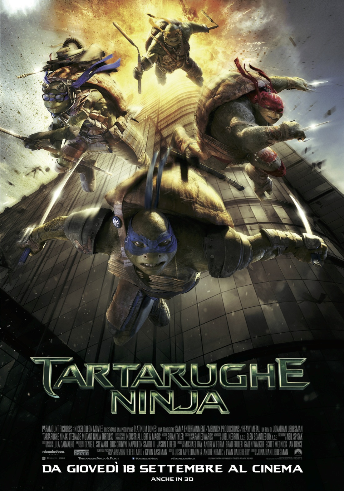 Tartarughe Ninja poster italiano